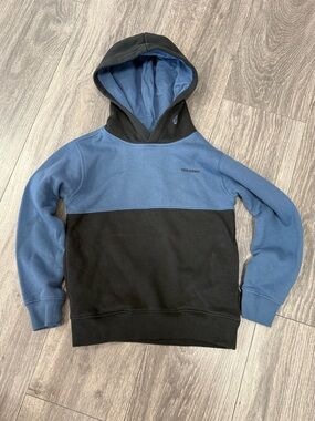 Volcom Blue & Black Colorblock Pullover Hoodie